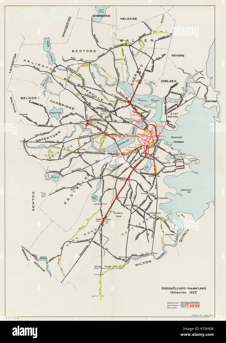 The 1925 BERy system map provides a historical view of the public ...