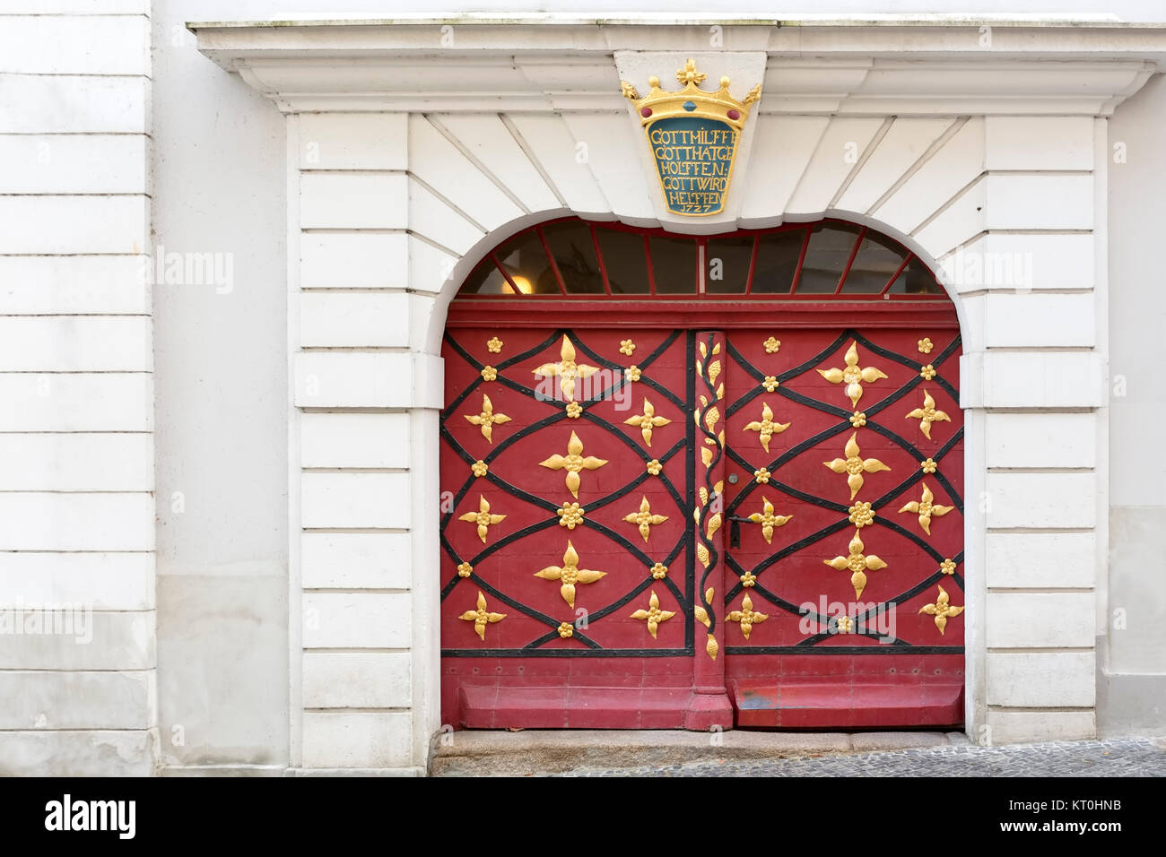 past the front door in the old town of goerlitz,saxony Stock Photo