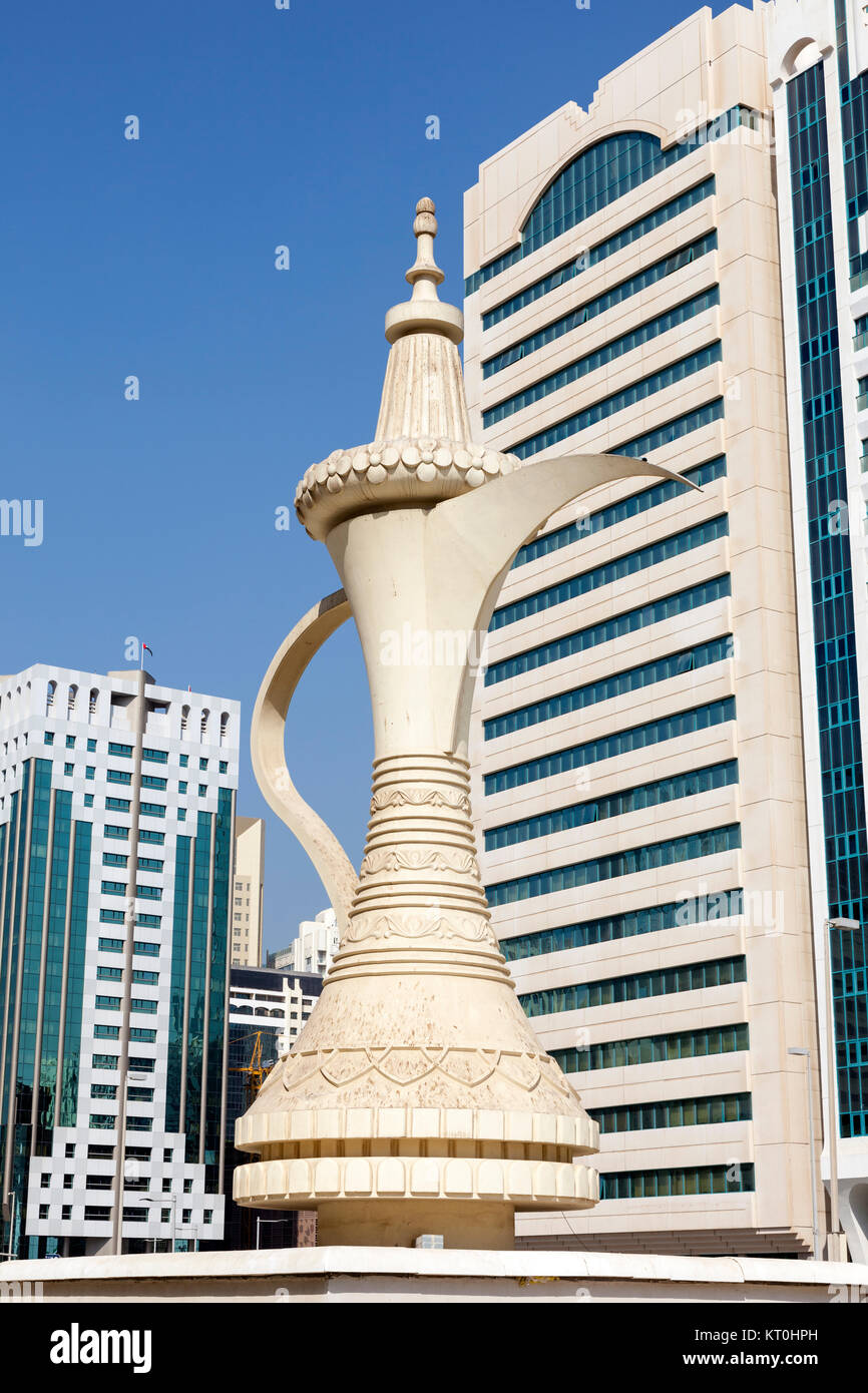 Coffee pot monument in Abu Dhabi Stock Photo Alamy
