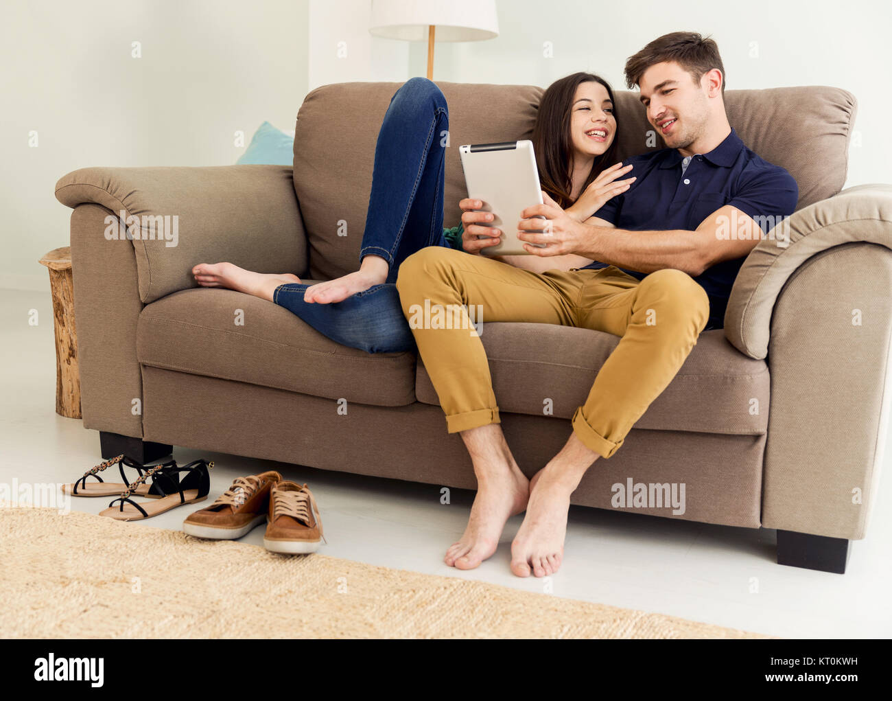 Young couple in a jacuzzi Stock Photo Alamy