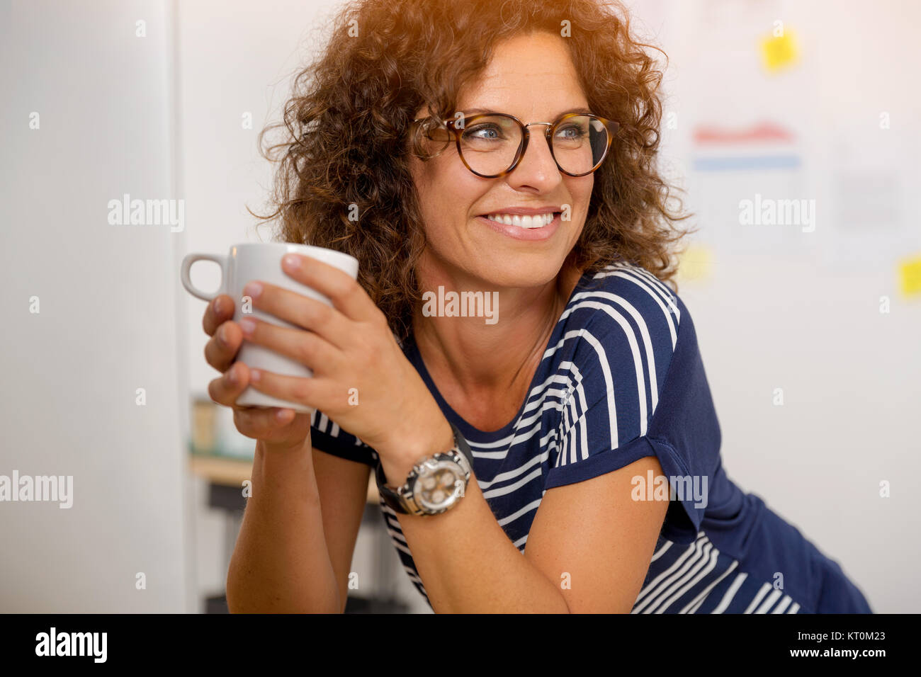 Coffee break at work Stock Photo Alamy