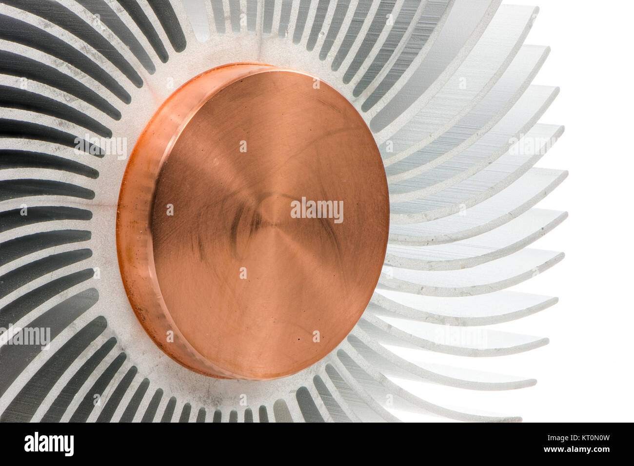 Abstract macro with a detail of a heatsink Stock Photo