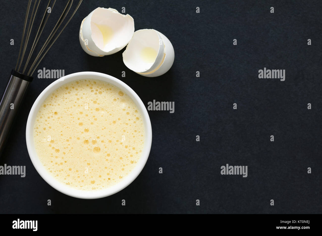 Whisked Eggs Stock Photo Alamy