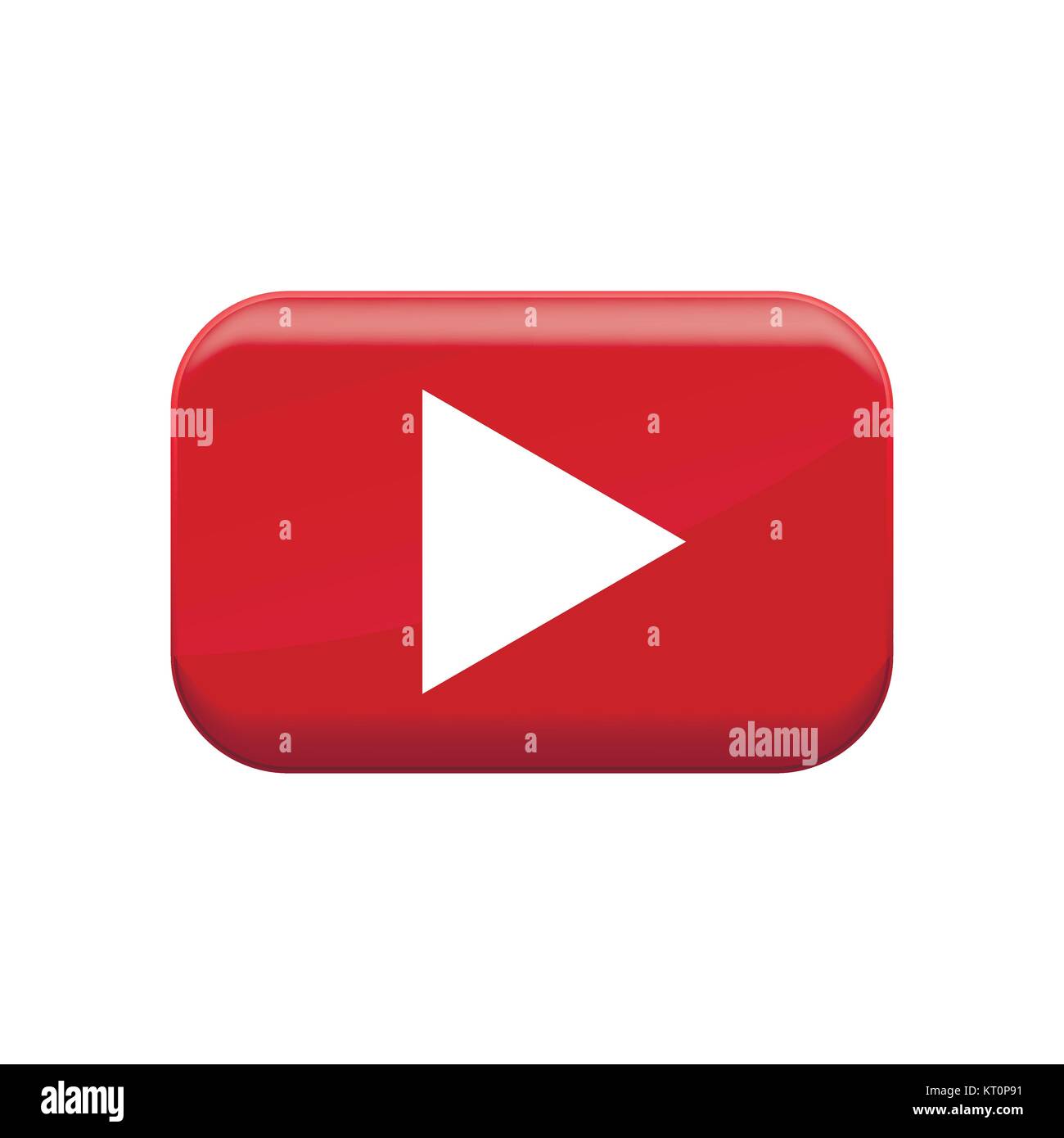 Red play button Stock Vector