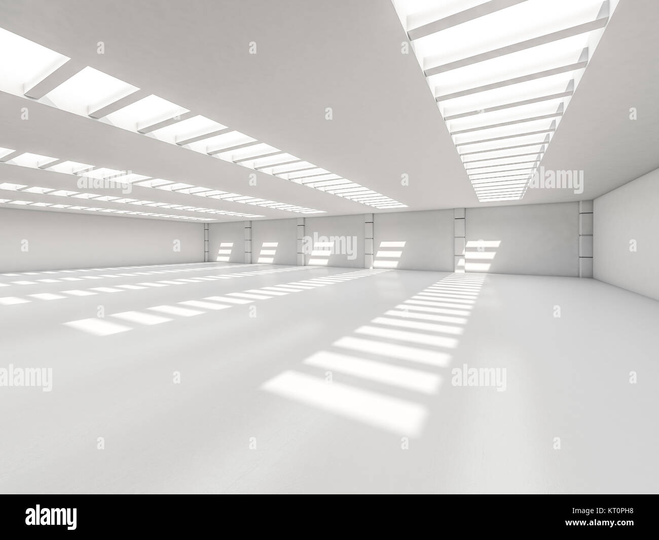 Abstract modern architecture background, empty white open space ...
