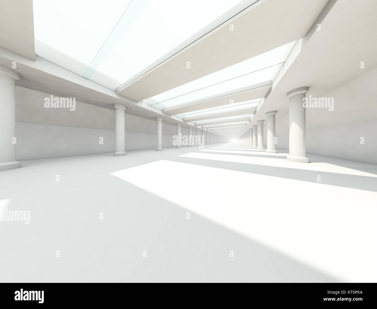 Abstract modern architecture background, empty white open space ...