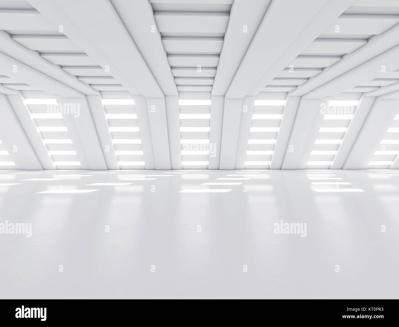 Abstract modern architecture background, empty white open space ...