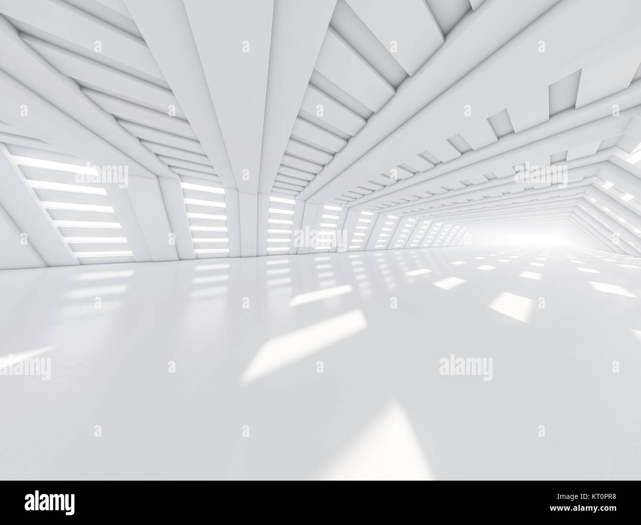 Abstract modern architecture background, empty white open space ...