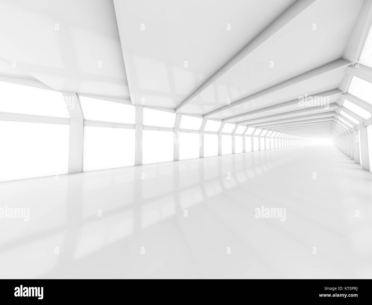 Abstract modern architecture background, empty white open space ...