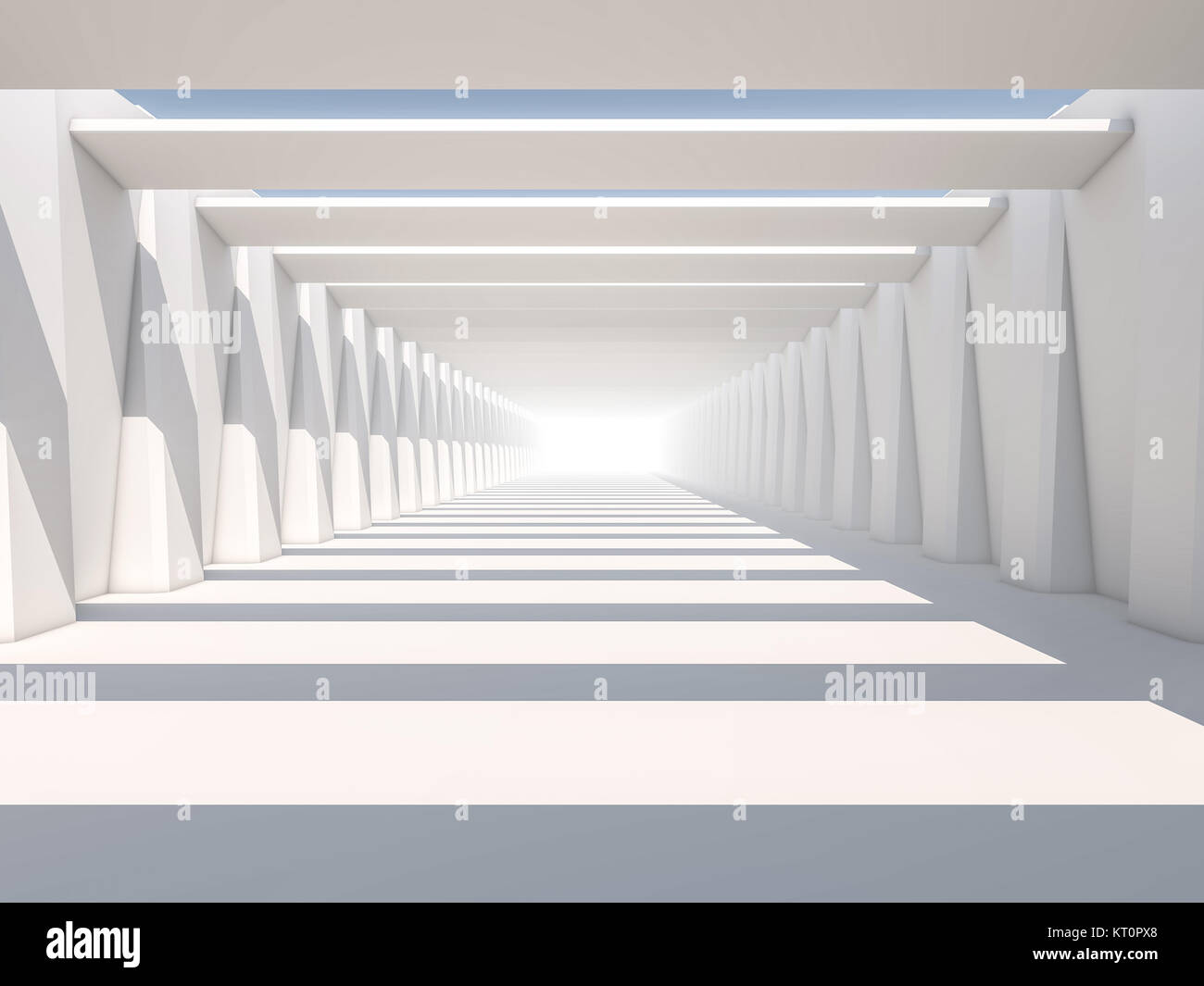 Abstract modern architecture background, empty white open space ...