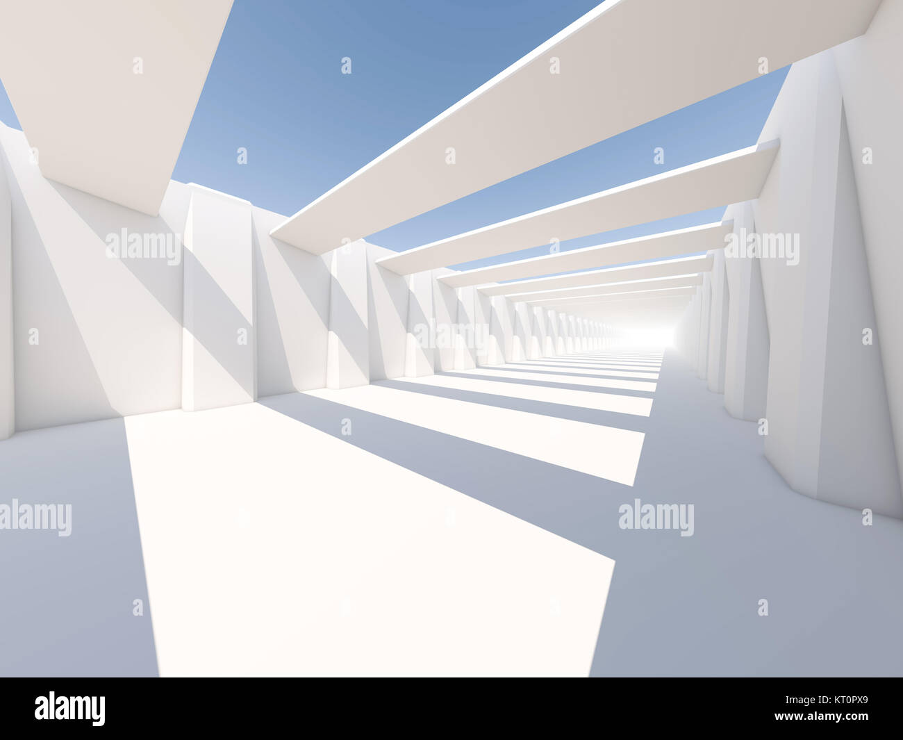 Abstract modern architecture background, empty white open space ...