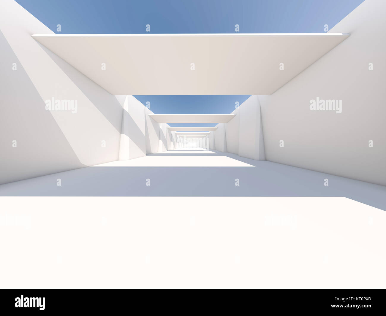 Abstract modern architecture background, empty white open space ...