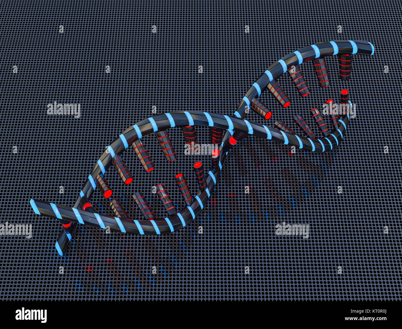 Abstract science background with DNA strands. 3D rendering Stock Photo ...