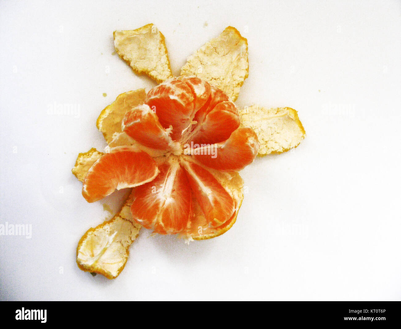 Mandarin slices Stock Photo