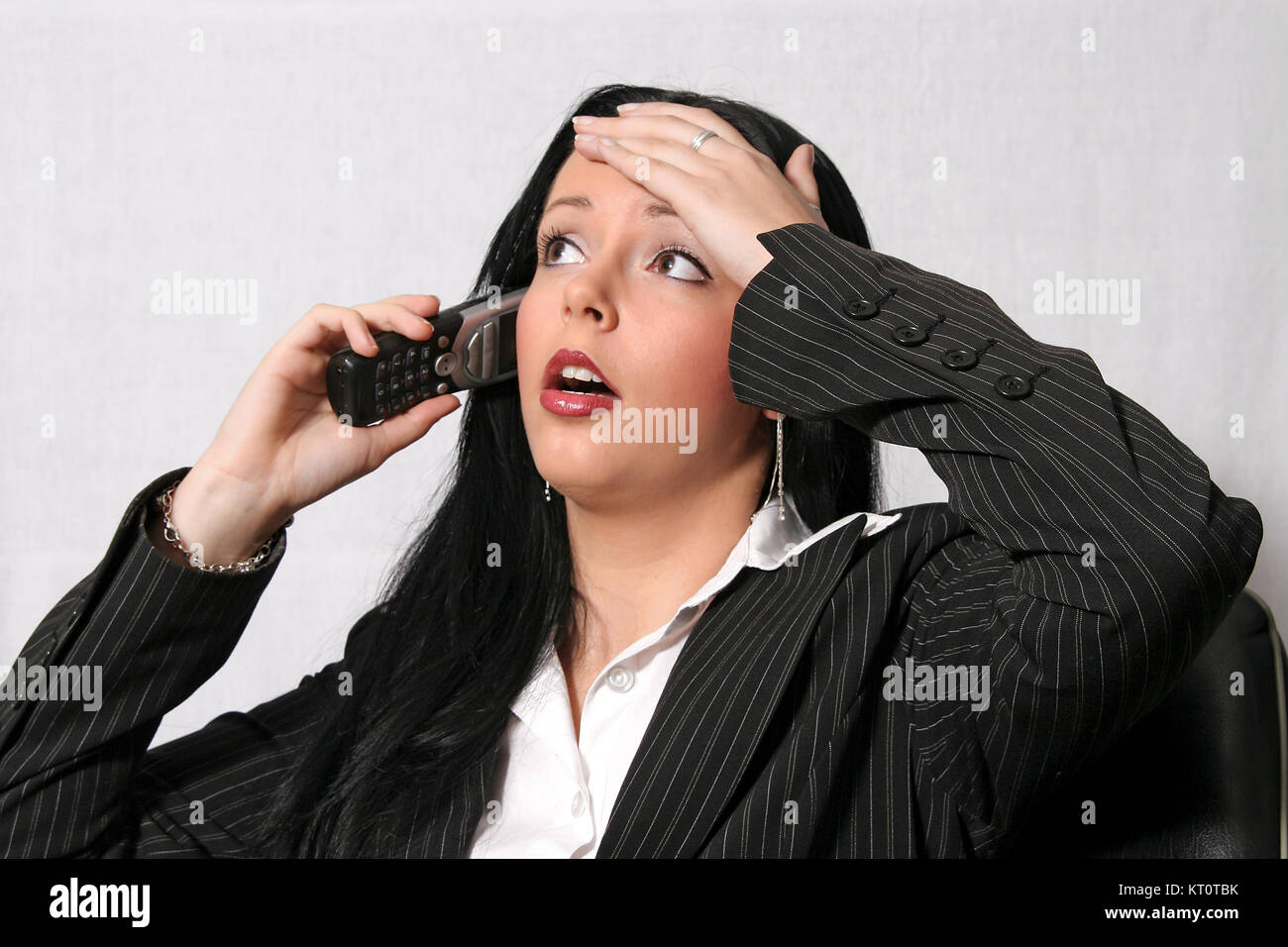 Sekretärin telefoniert Stock Photo