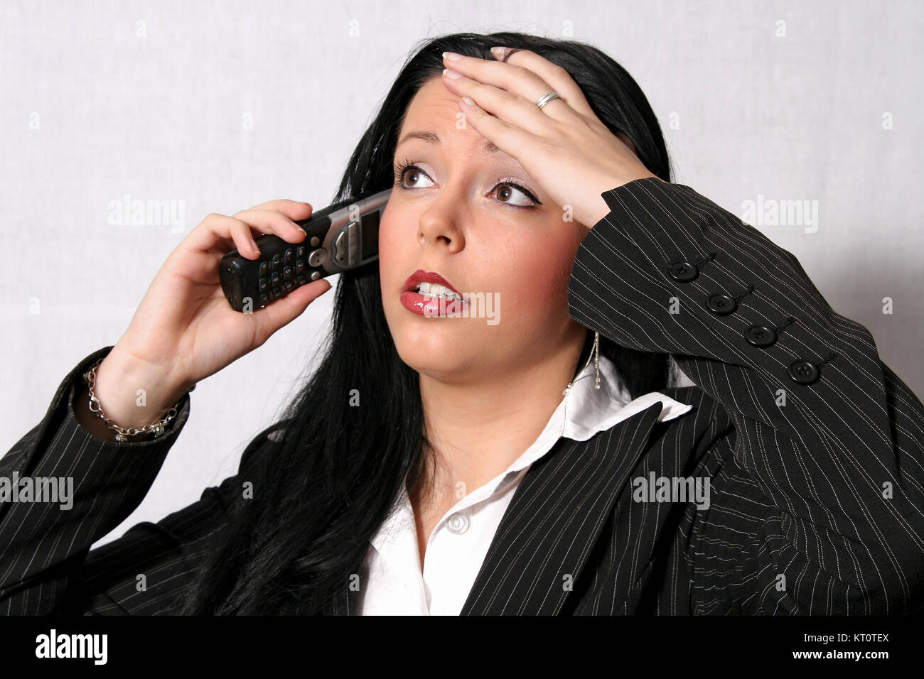 Sekretärin telefoniert Stock Photo