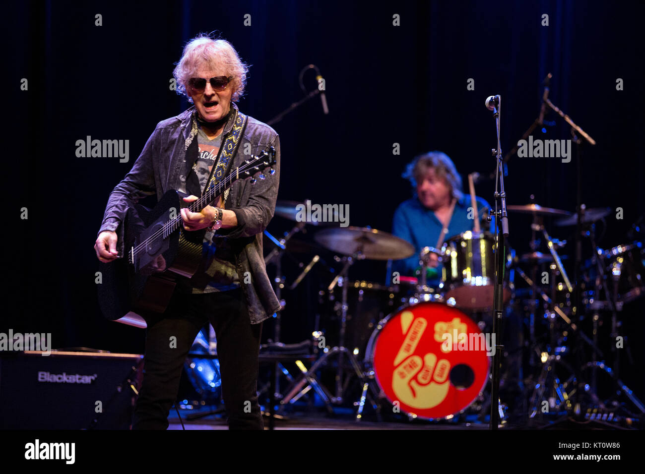 The English singer, songwriter and musician Ian Hunter performs a live concert with The Rant Band at Oslo Konserthus in Oslo. Norway, 11/06 2017. Stock Photo