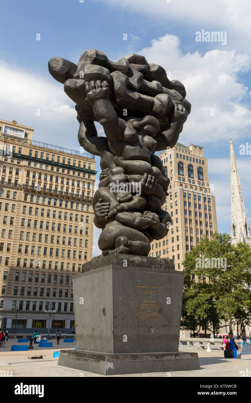 Jacques lipchitz sculpture philadelphia city hi-res stock