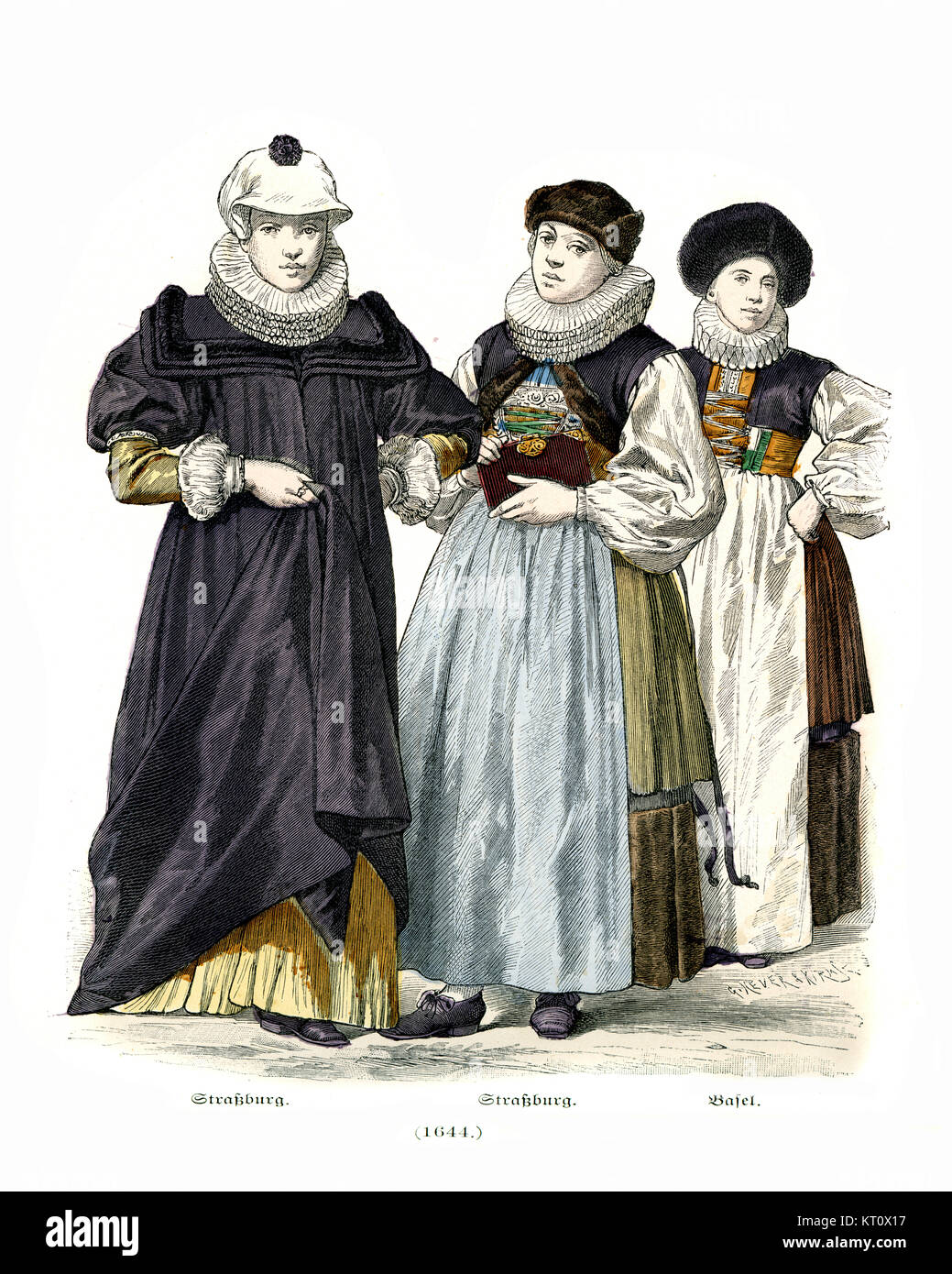 vintage-engraving-of-womens-fashions-in-germany-17th-century