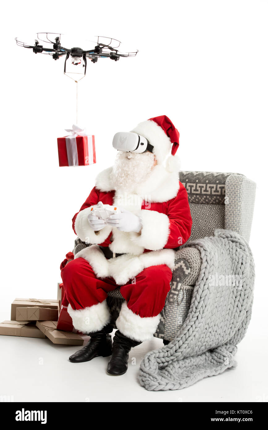 Santa Claus using drone Stock Photo - Alamy