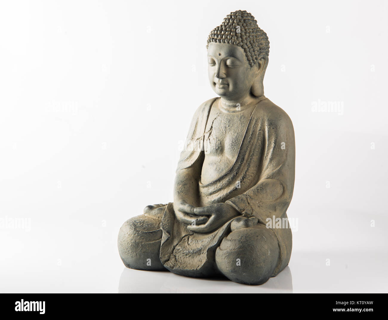 Stone statue of Buddha isolated Stock Photo Alamy