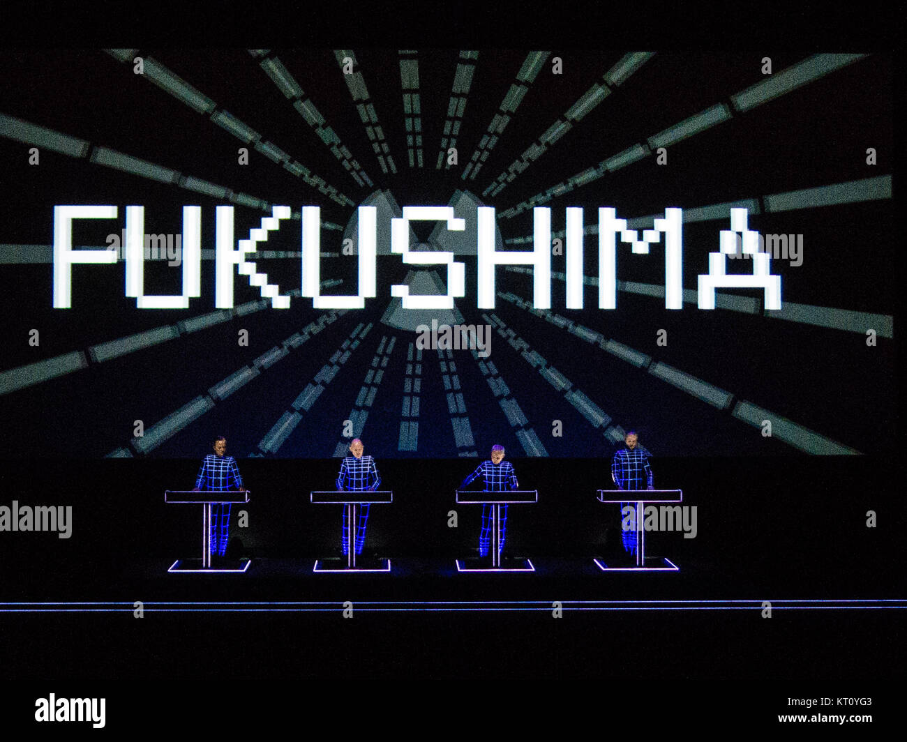 The legendary German electronic music band Kraftwerk performs a live concert DR Koncerthuset in
