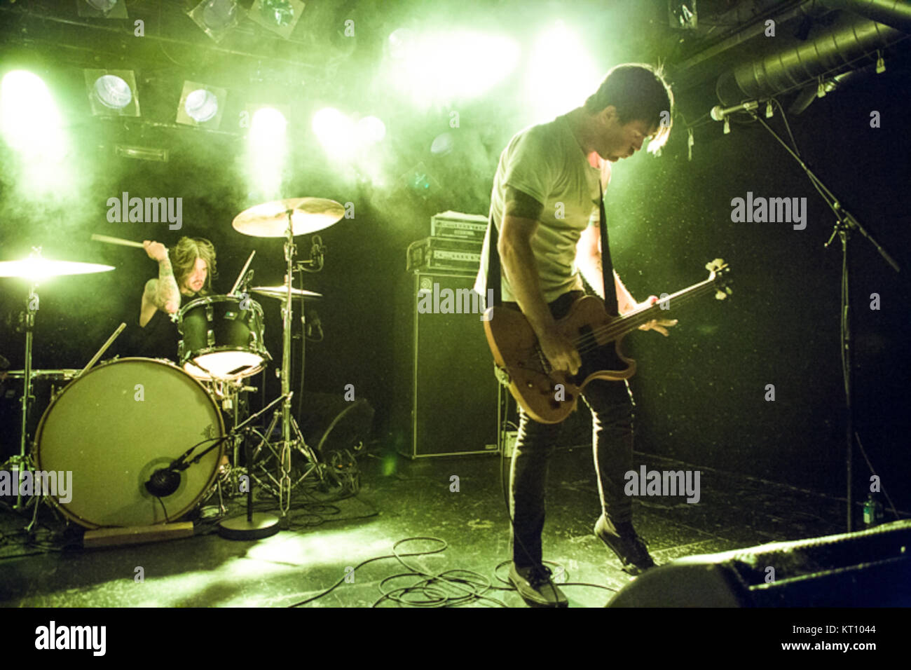 The Canadian noise rock band METZ performs a live concert at John Dee ...