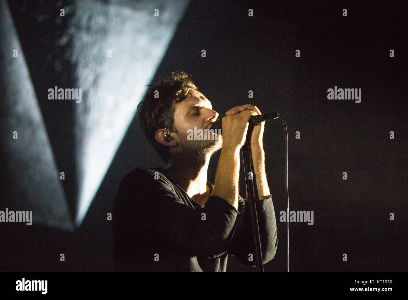 The electronic music project Moderat performs a live concert at Sentrum