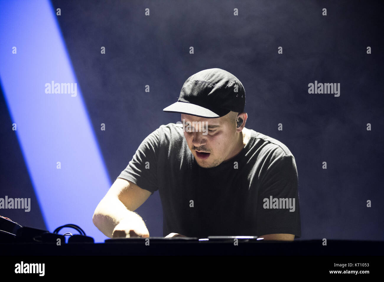 The electronic music project Moderat performs a live concert at Sentrum