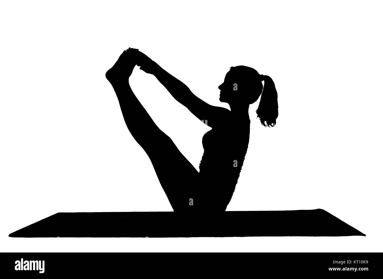 Boat Pose Silhouette
