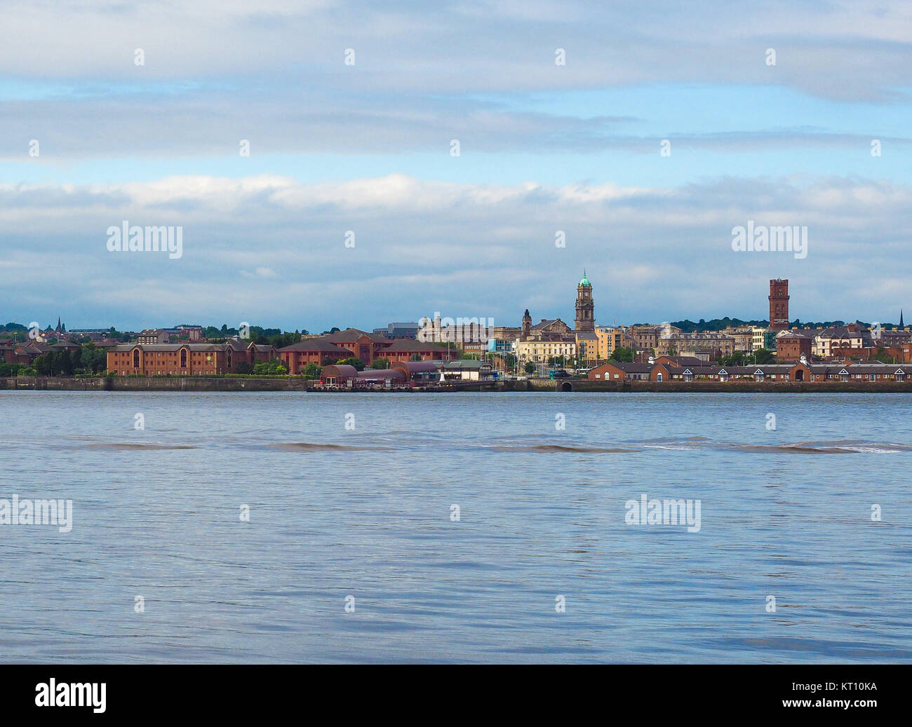 View of Birkenhead in Liverpool Stock Photo Alamy