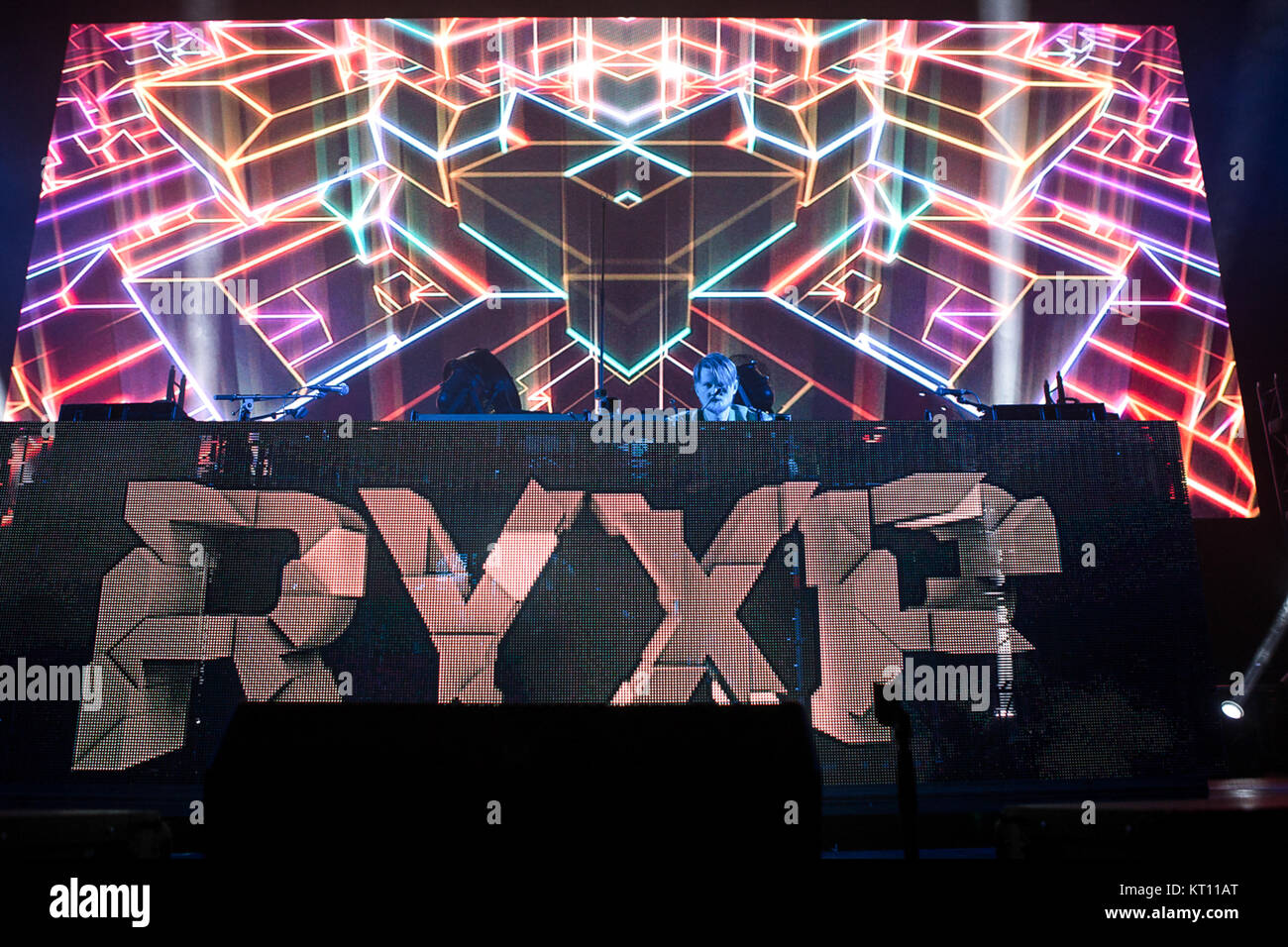 The Norwegian electronic music duo Röyksopp performs a live concert at