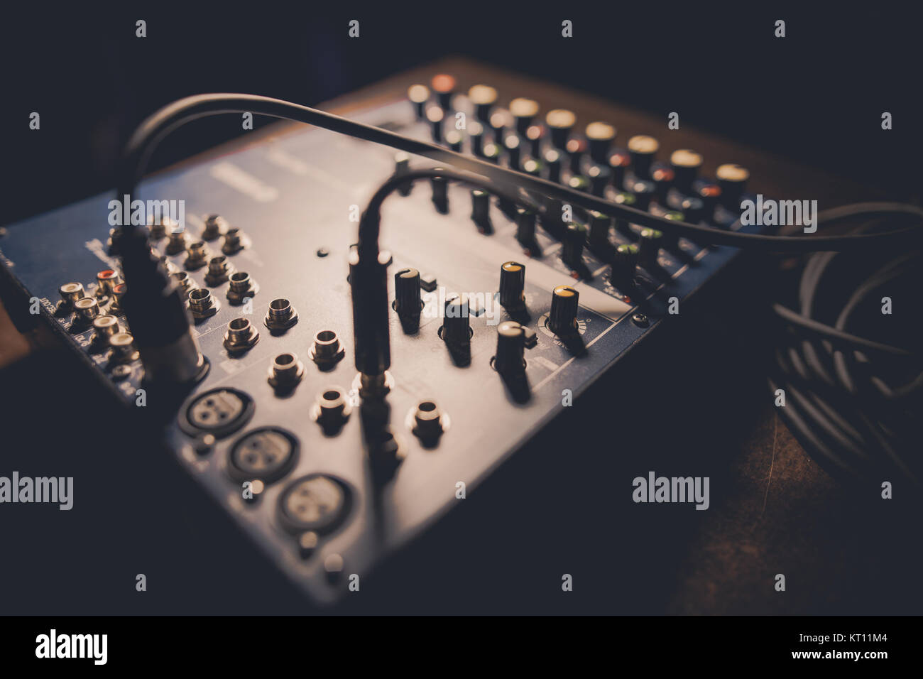 Mixer Dec Mixer desk detail Stock Photo - Alamy