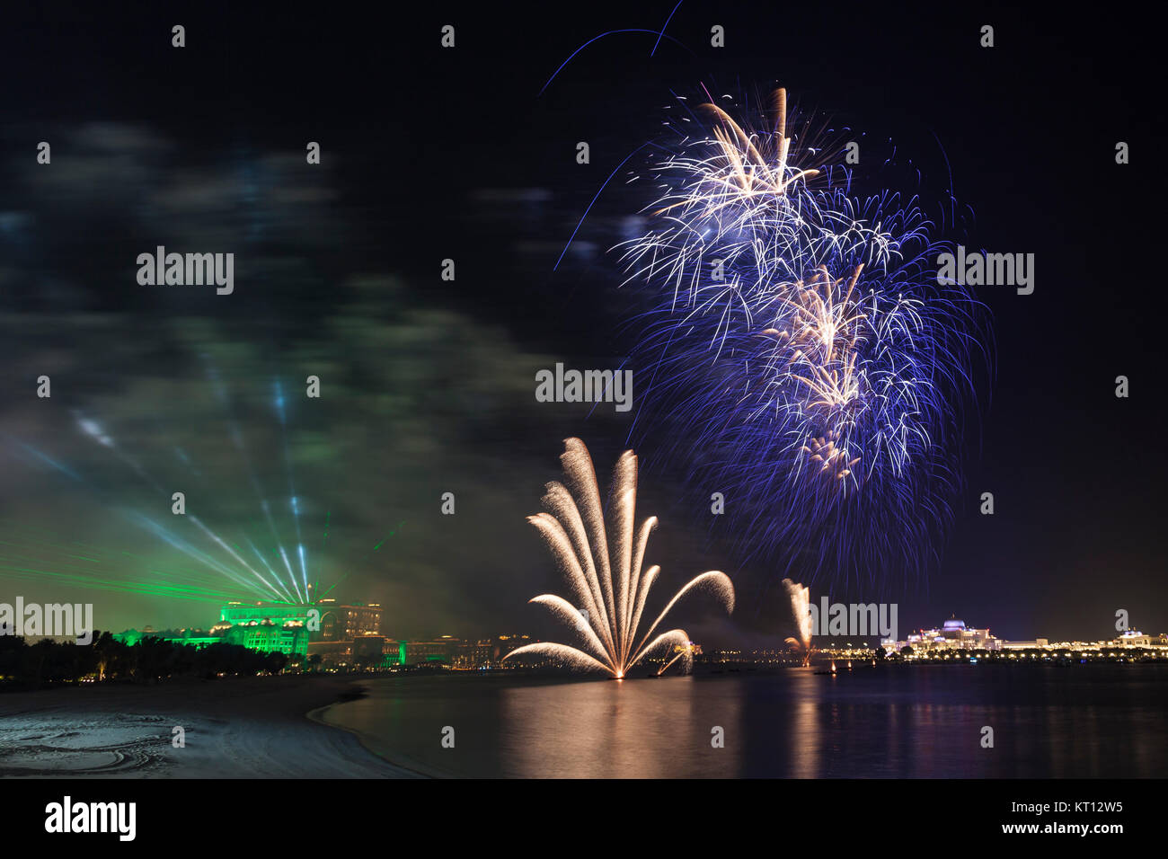national day fireworks in abu dhabi,uae Stock Photo Alamy
