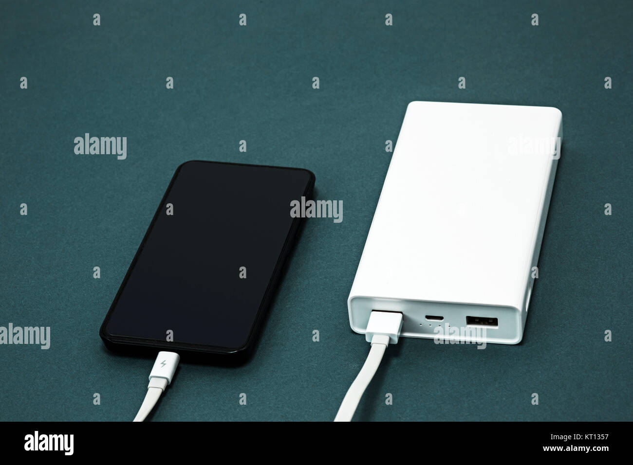 Power bank and mobile phone Stock Photo Alamy