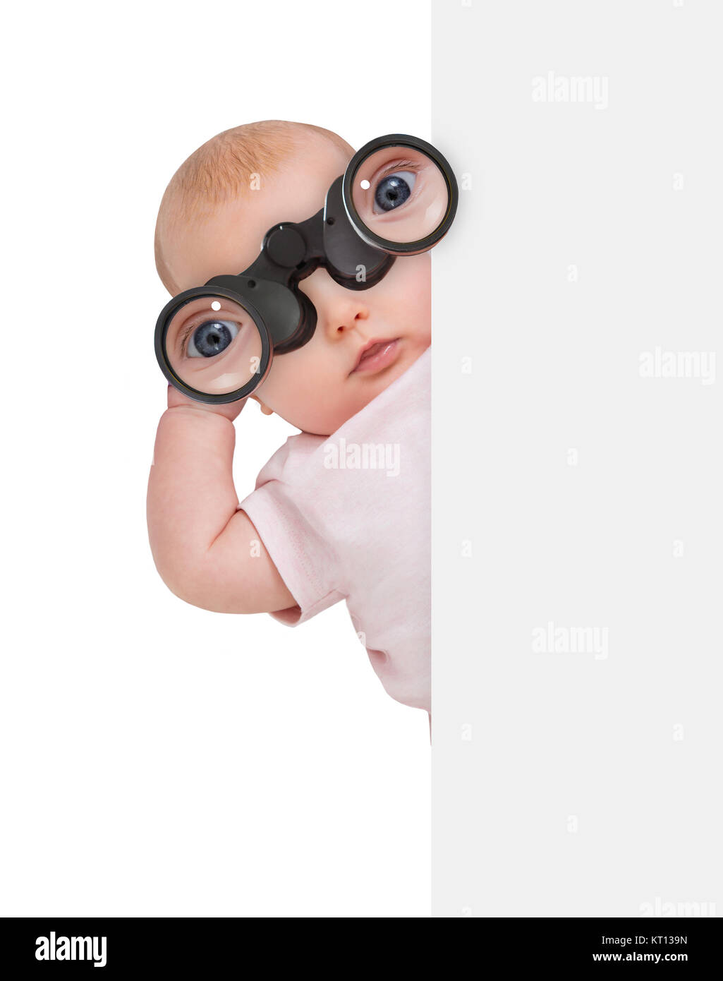 Child with cheap binoculars