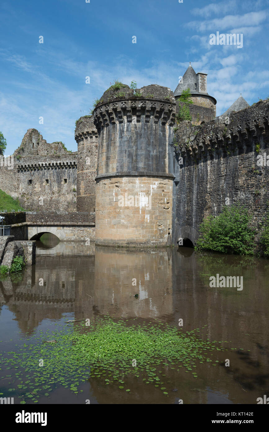 The Chateau de Fougeres. The castle is one of Europe's largest medieval ...