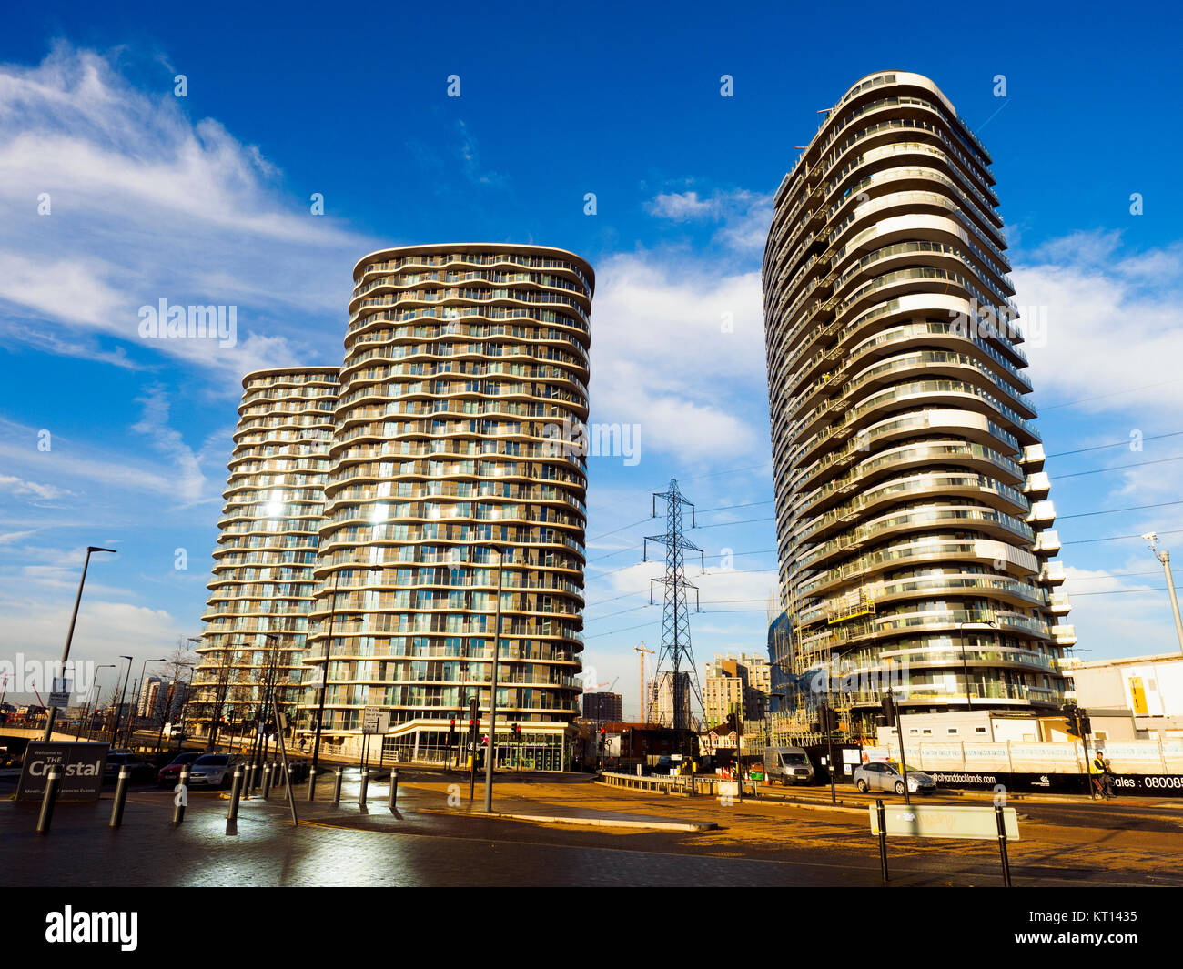 Hoola apartments in Royal Docks - London, England Stock Photo