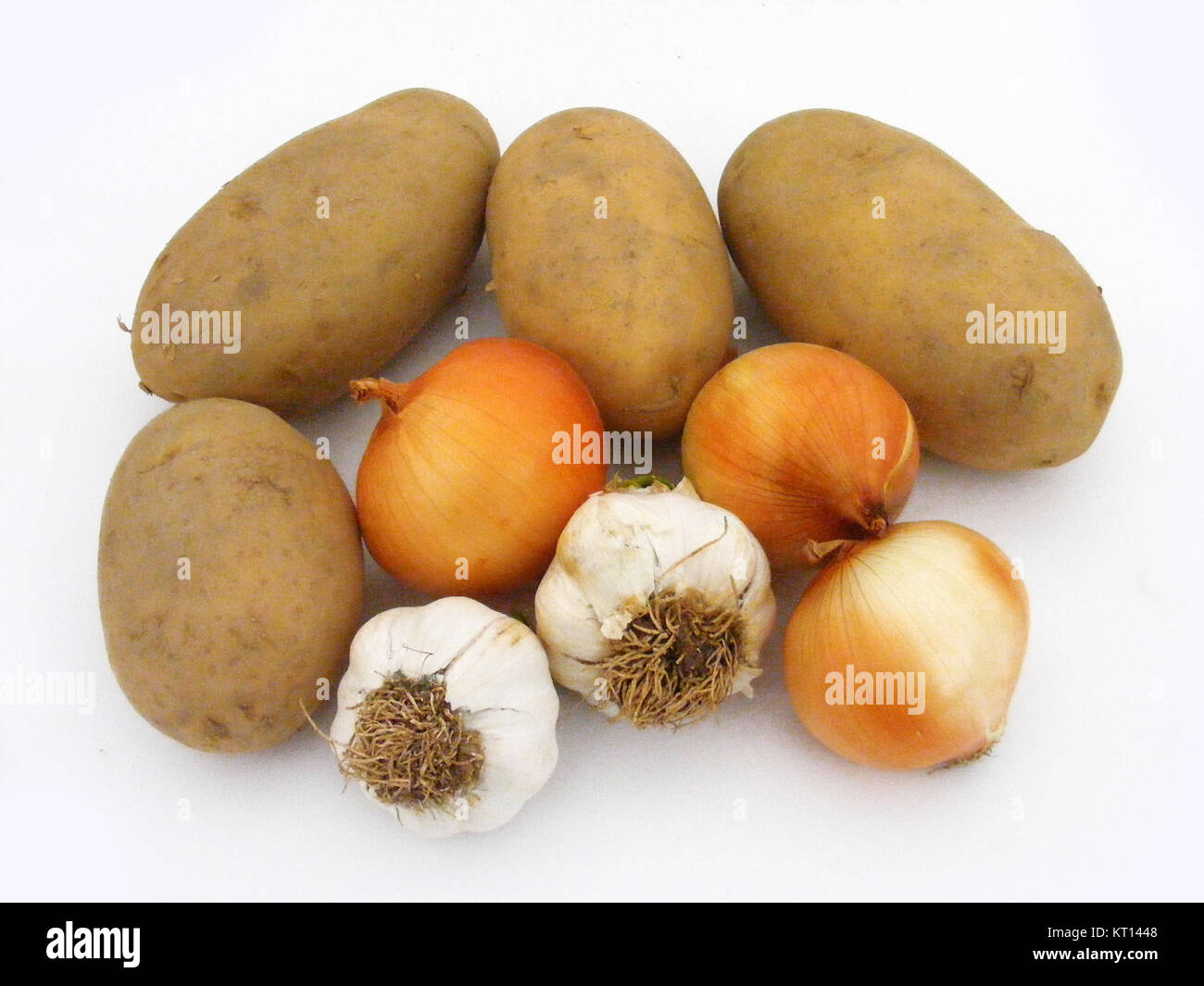 Potato onion and garlic Stock Photo Alamy