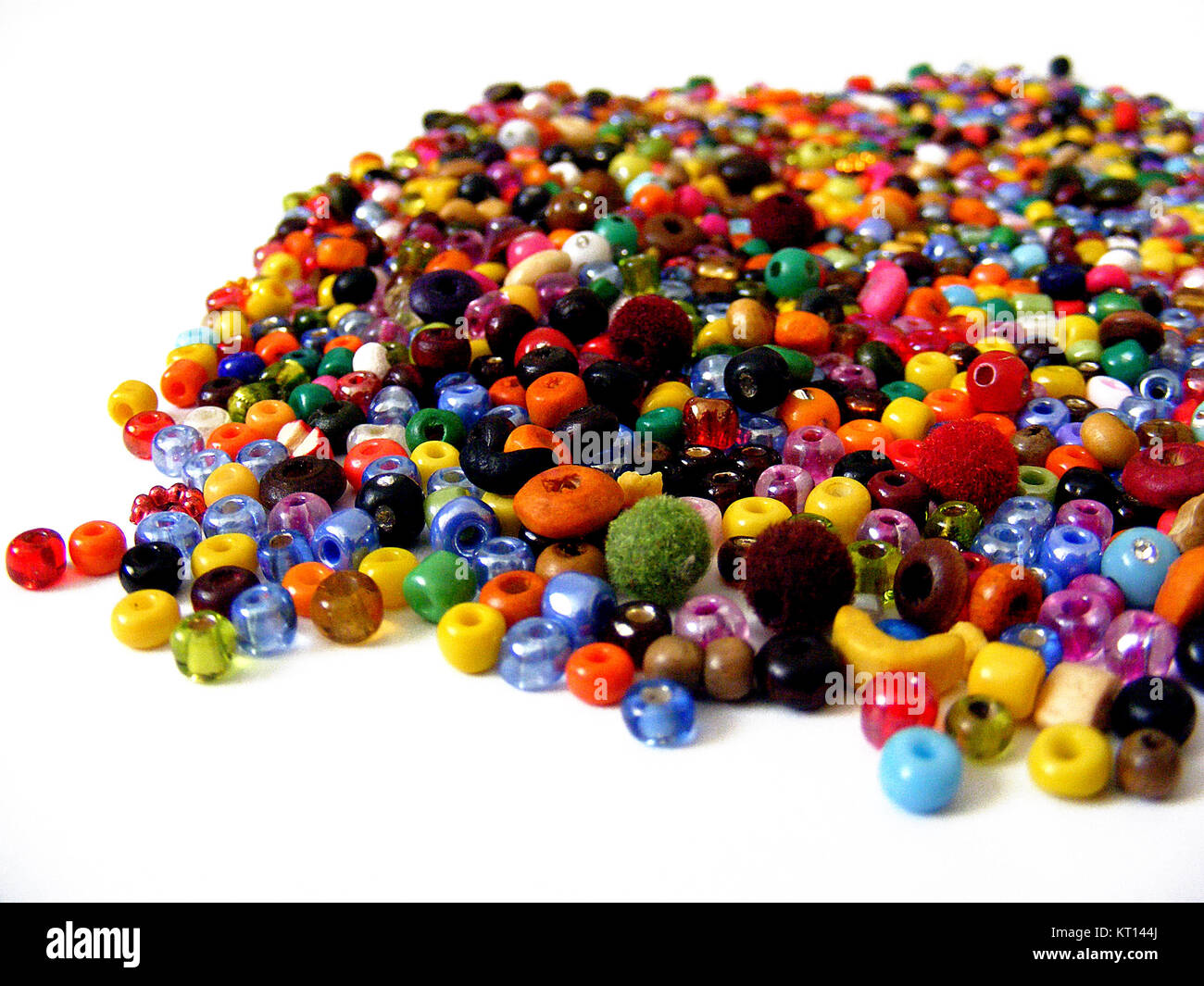 Colored beads for making bracelets Stock Photo
