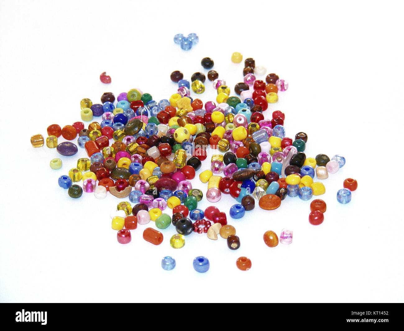 Colored beads for making bracelets Stock Photo