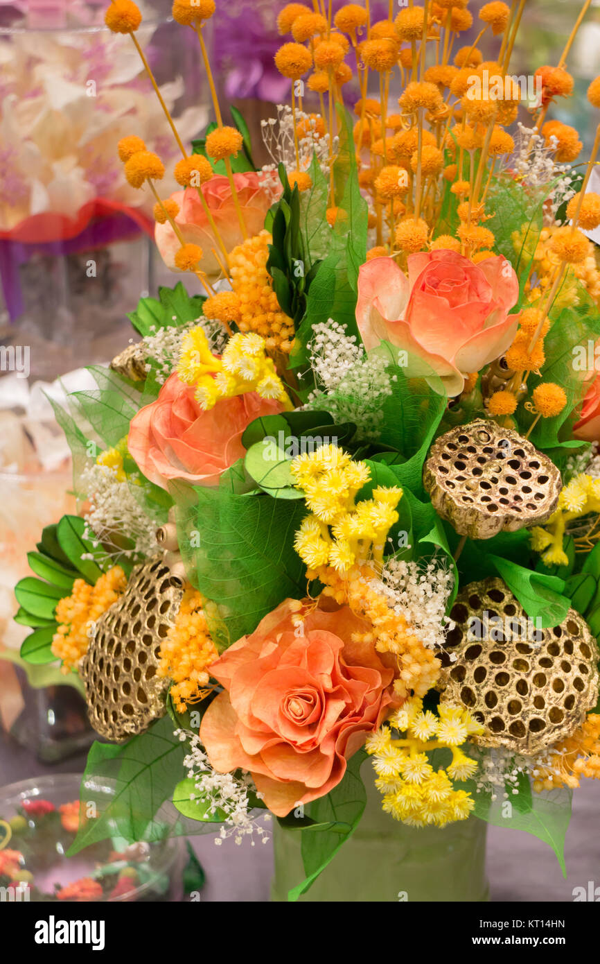Bouquet of colorful paper flowers Stock Photo - Alamy