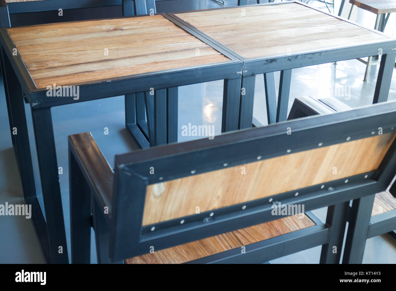 Image showcasing Wooden furniture in industrial style Stock Photo - Alamy
