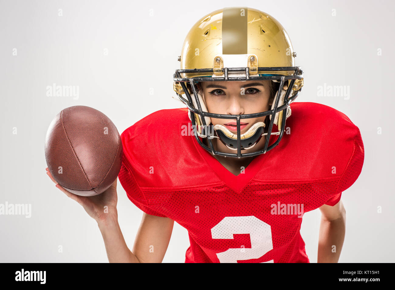 female american football player Stock Photo Alamy