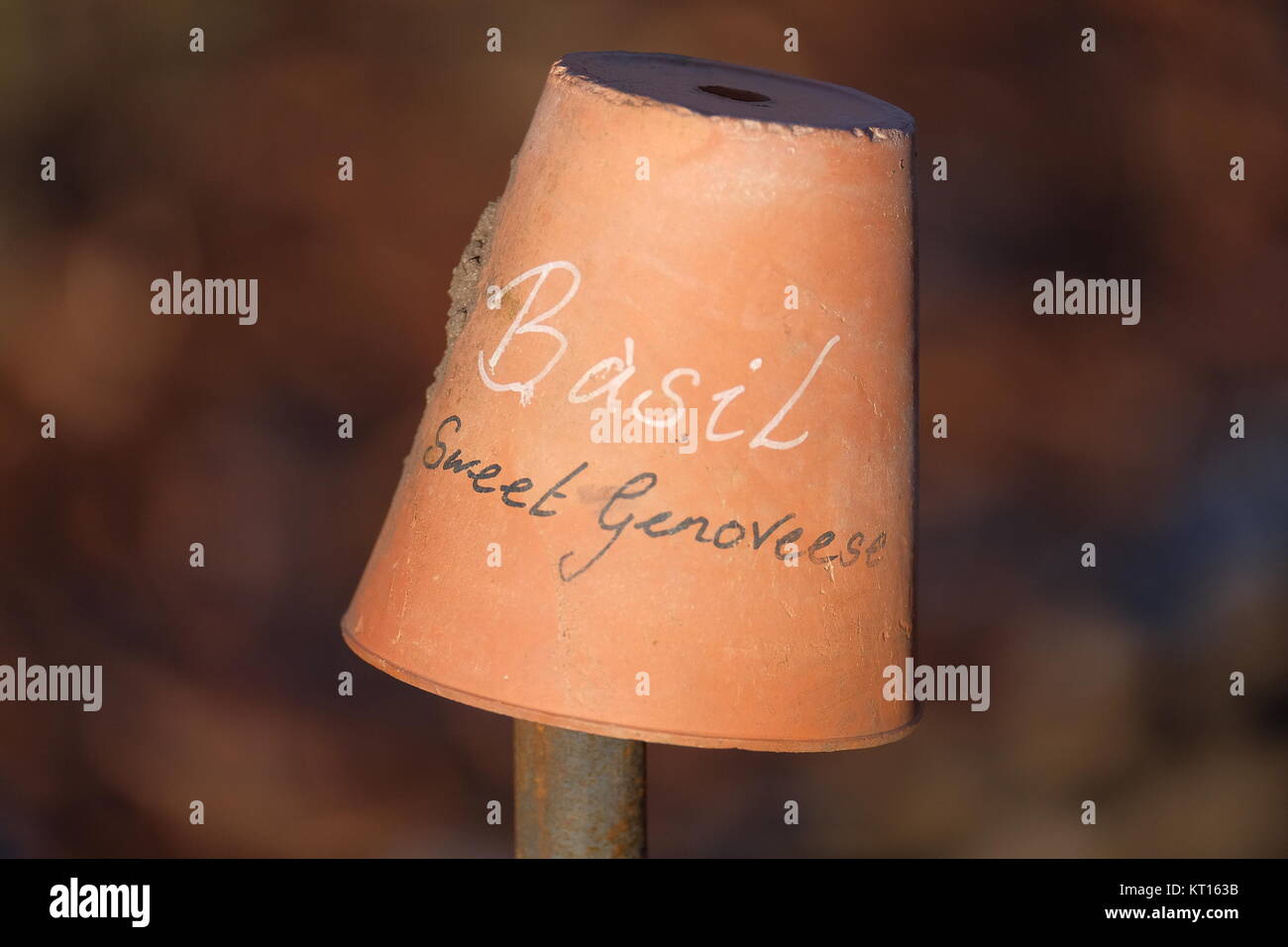 clay pots as markers Stock Photo Alamy