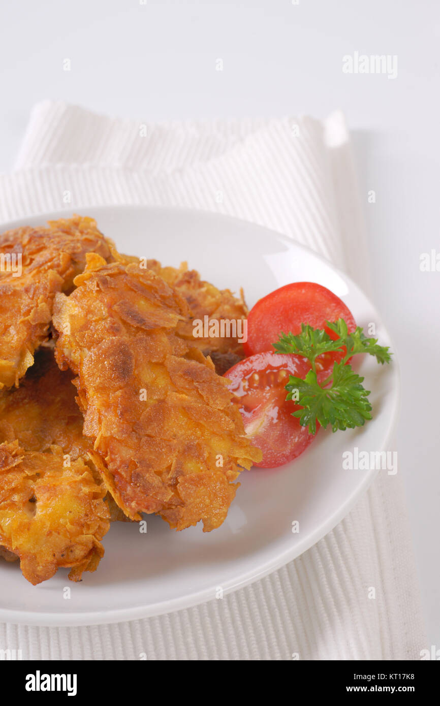 crispy cornflake chicken strips Stock Photo Alamy