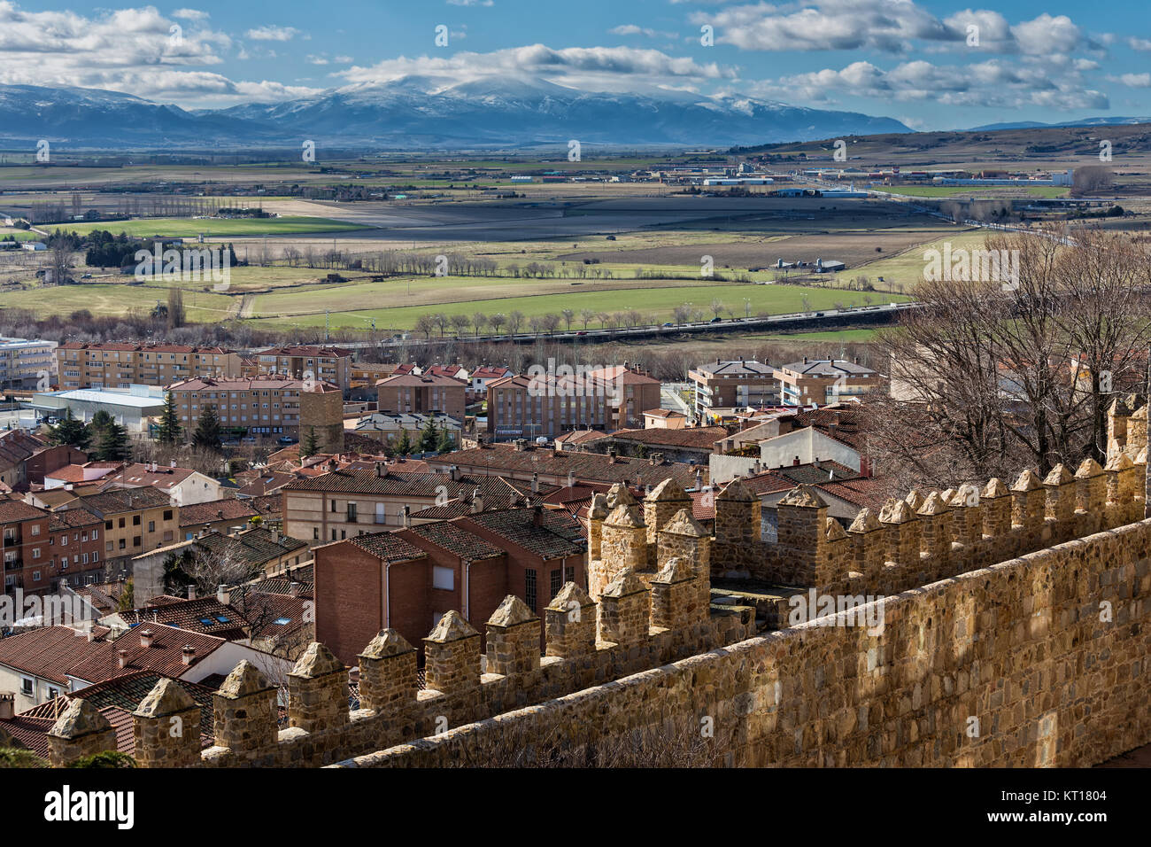 View from Avila (Spain) with its famous walls in the foreground Stock Photo Alamy