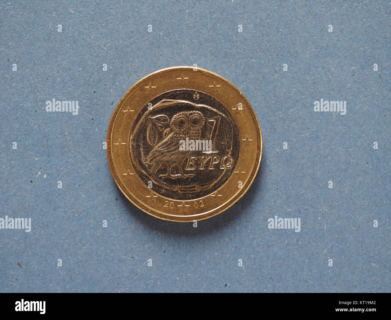 Image of 1 Euro Coin, European Union, Netherlands Over Blue-GQ881345-Picxy