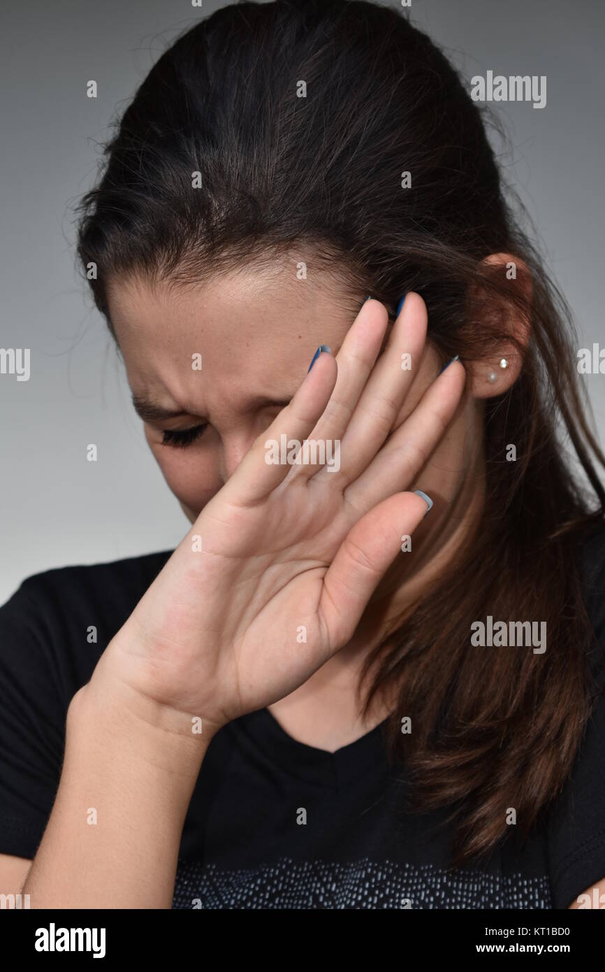 Crying Minority Female Stock Photo