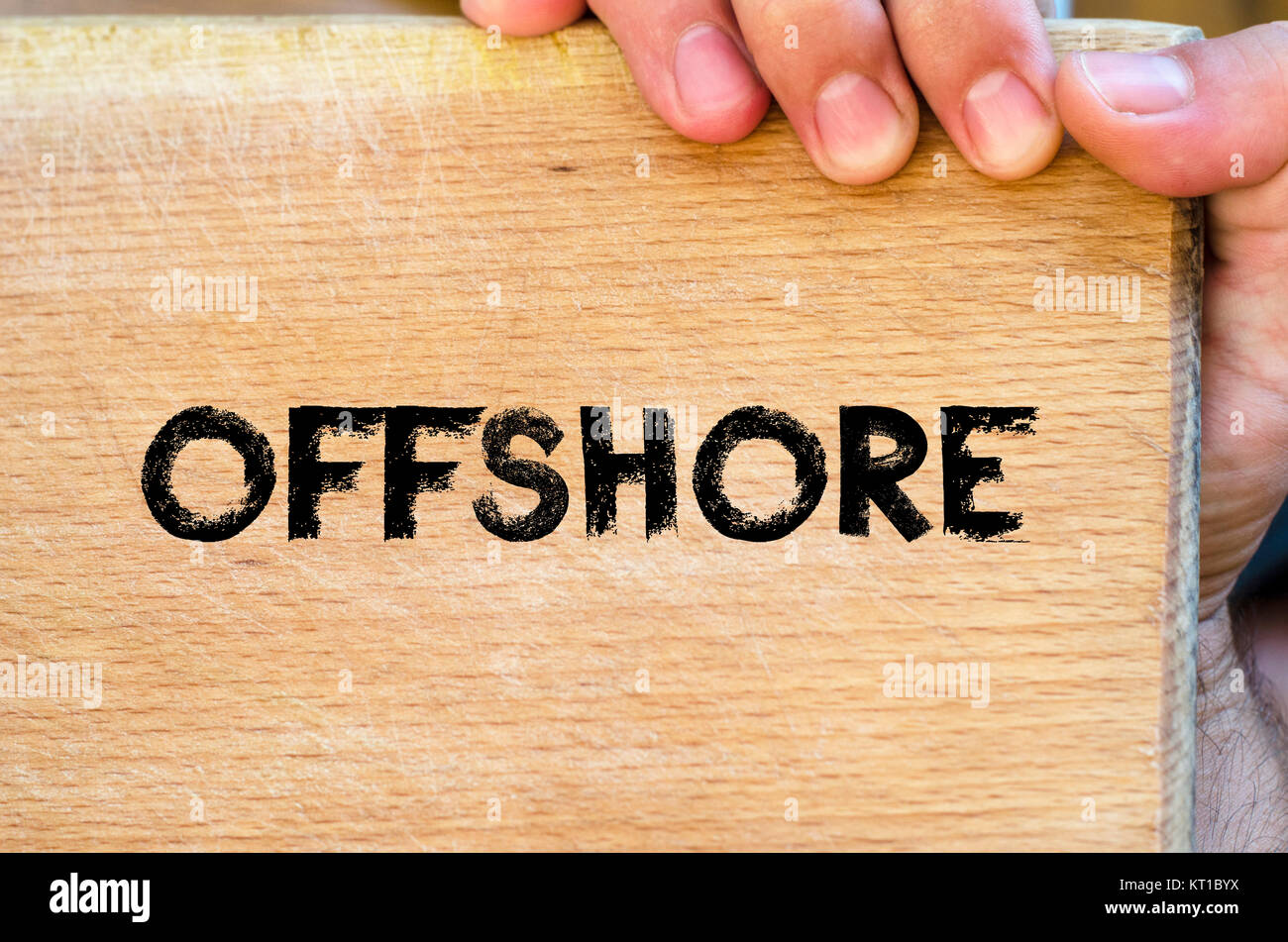 Offshore text concept Stock Photo